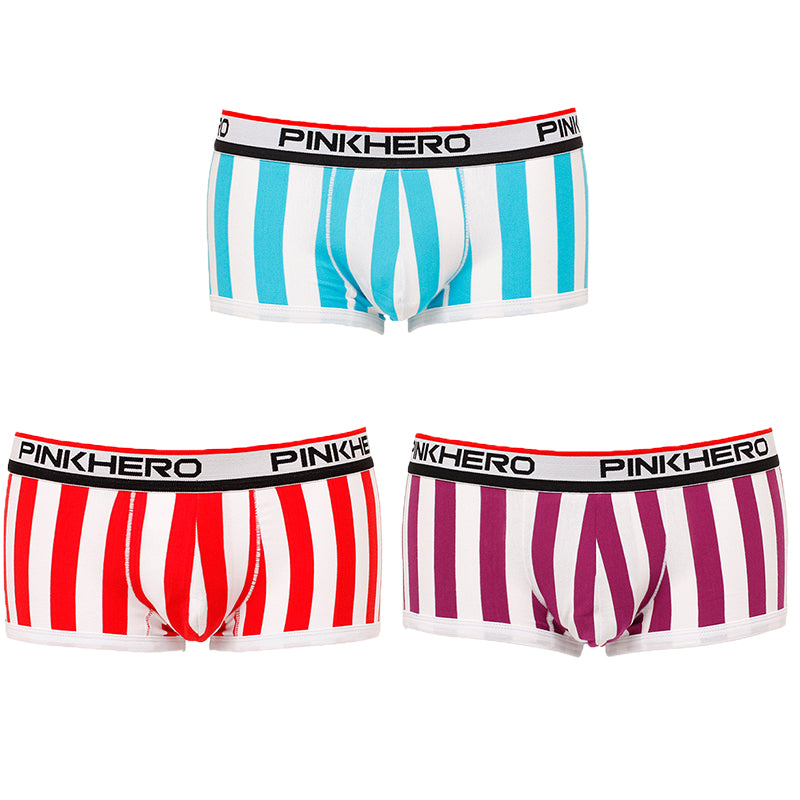 3 Pack Striped Support Pouch Underwear
