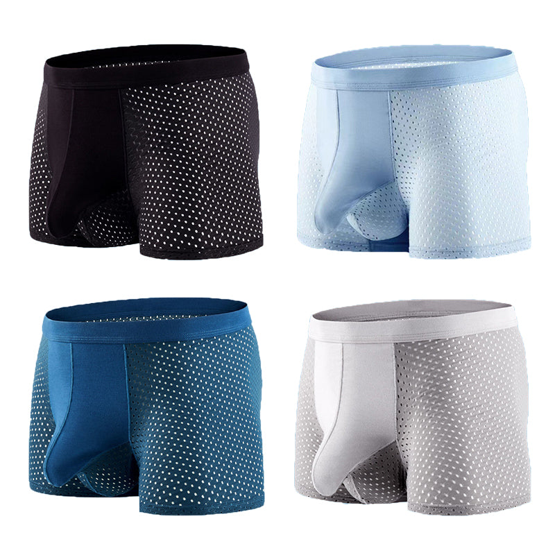 4 Pack Mesh Breathable Ball Support Underwear