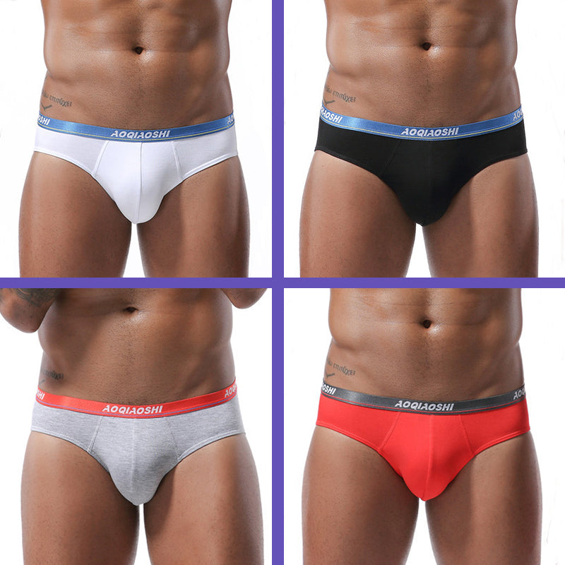 4 Pack Modal U Convex Pouch Seamless Briefs for Men