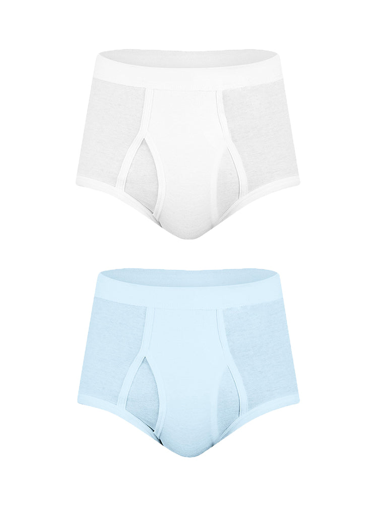 2 Pack Cool 100% Cotton Underwear With Fly