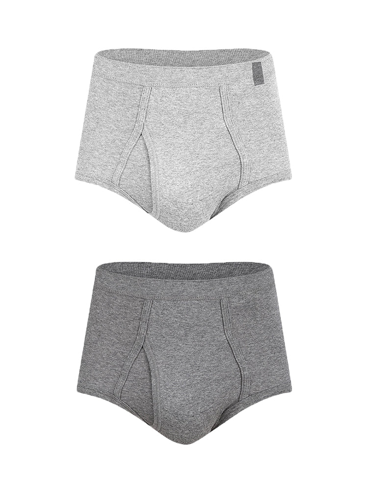 2 Pack Cool 100% Cotton Underwear With Fly