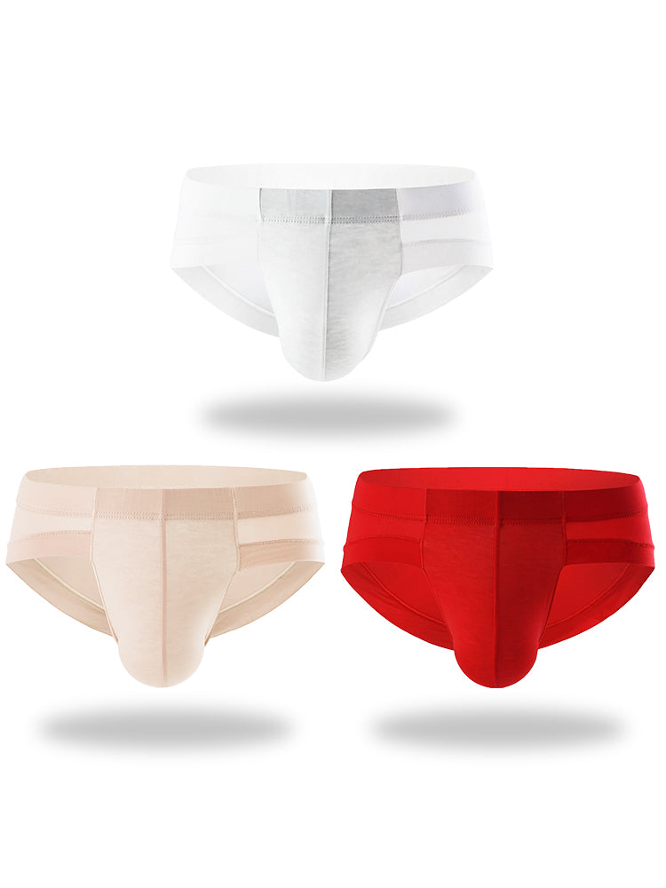 3 Pack Summer Men's Brief With Support Pouch