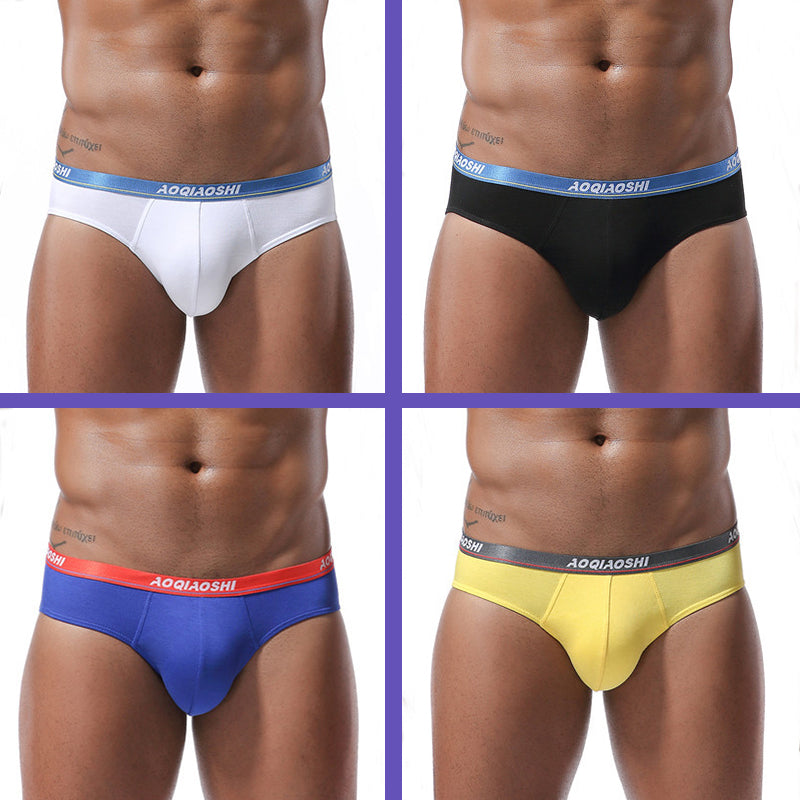 4 Pack Modal U Convex Pouch Seamless Briefs for Men