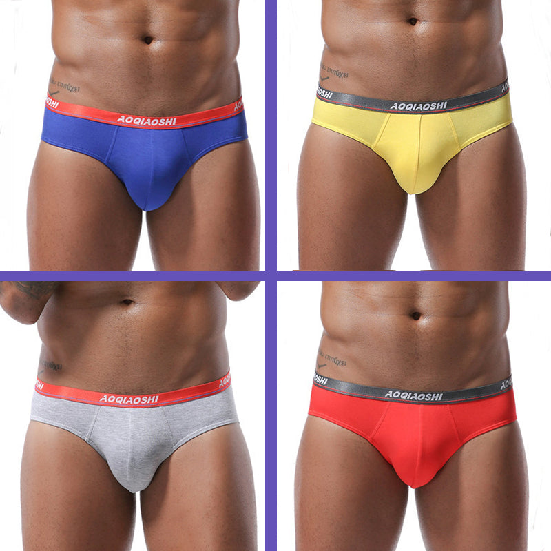 4 Pack Modal U Convex Pouch Seamless Briefs for Men