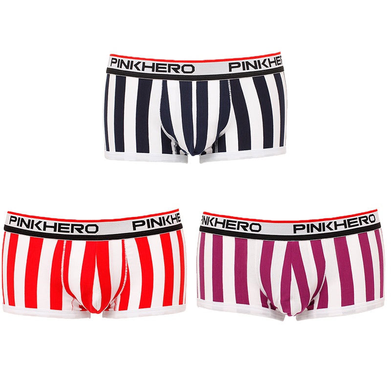 3 Pack Striped Support Pouch Underwear