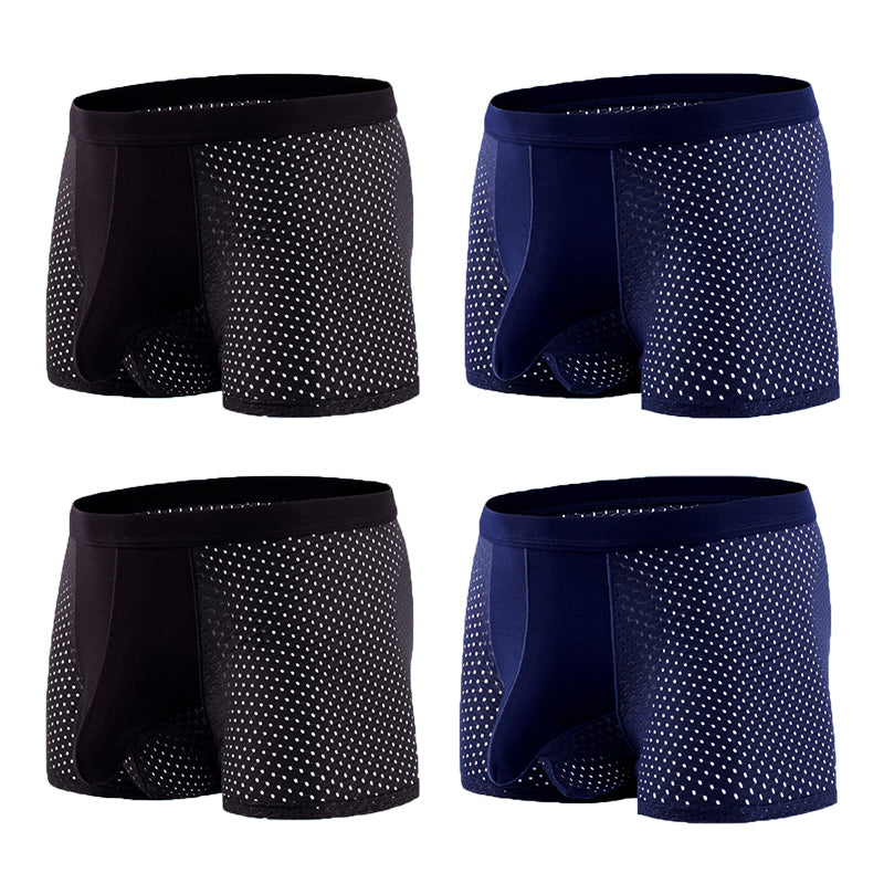 4 Pack Mesh Breathable Ball Support Underwear