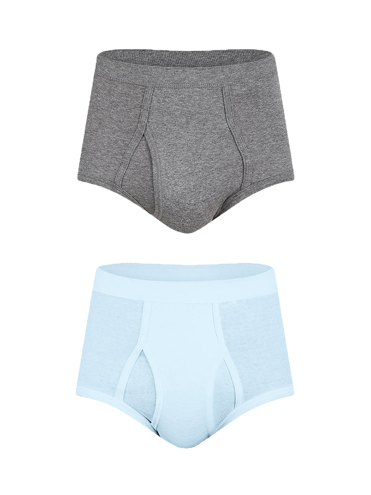 2 Pack Cool 100% Cotton Underwear With Fly