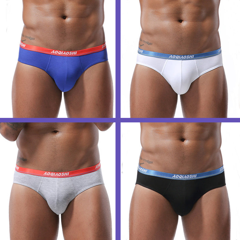 4 Pack Modal U Convex Pouch Seamless Briefs for Men