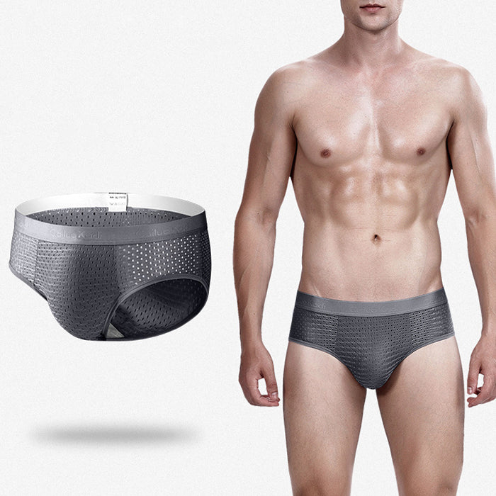 4 Pack Breathable Ice Silk Antibacterial Men's Briefs