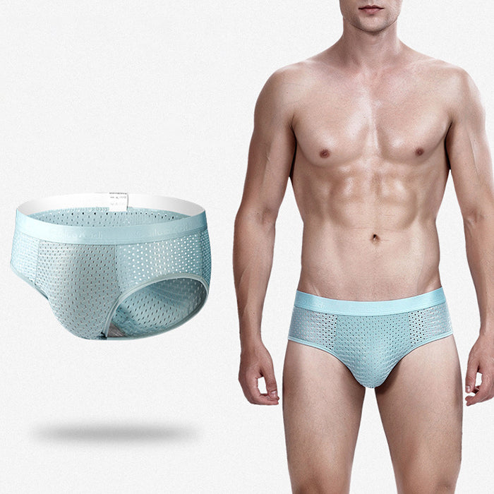 4 Pack Breathable Ice Silk Antibacterial Men's Briefs