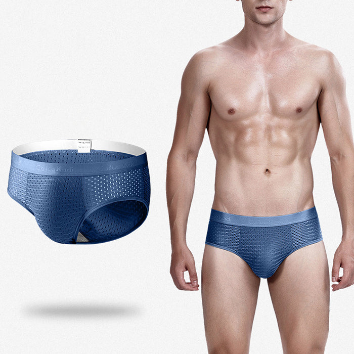 4 Pack Breathable Ice Silk Antibacterial Men's Briefs