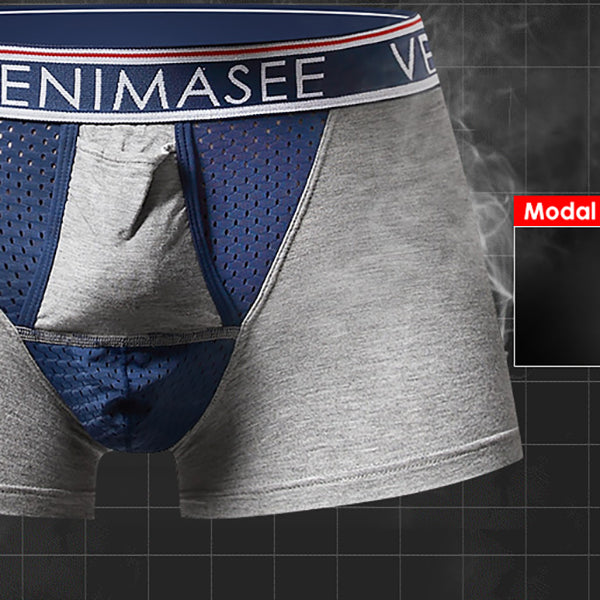 Men's Modal Ball Separate Pouches Boxer Briefs