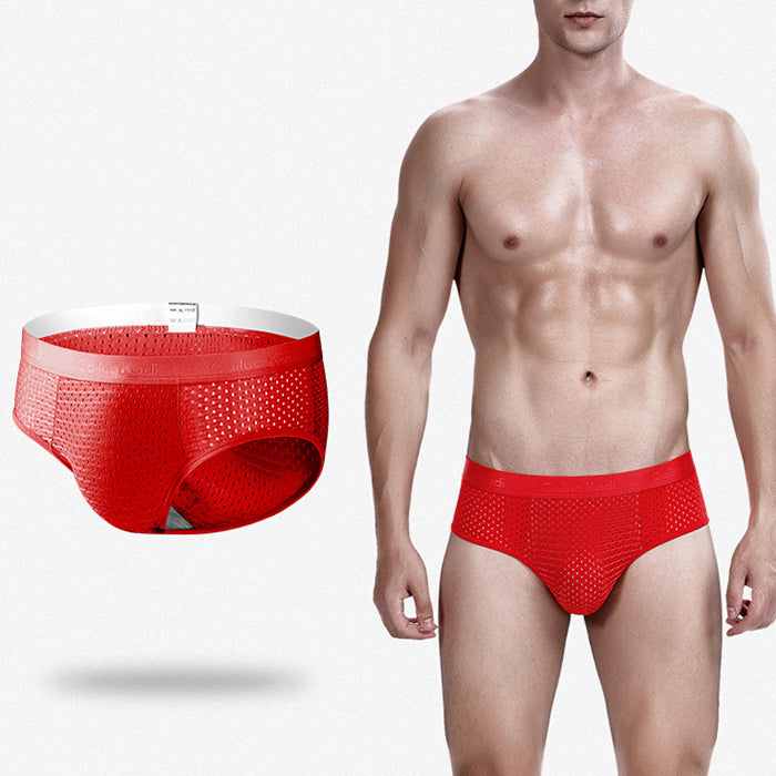 4 Pack Breathable Ice Silk Antibacterial Men's Briefs
