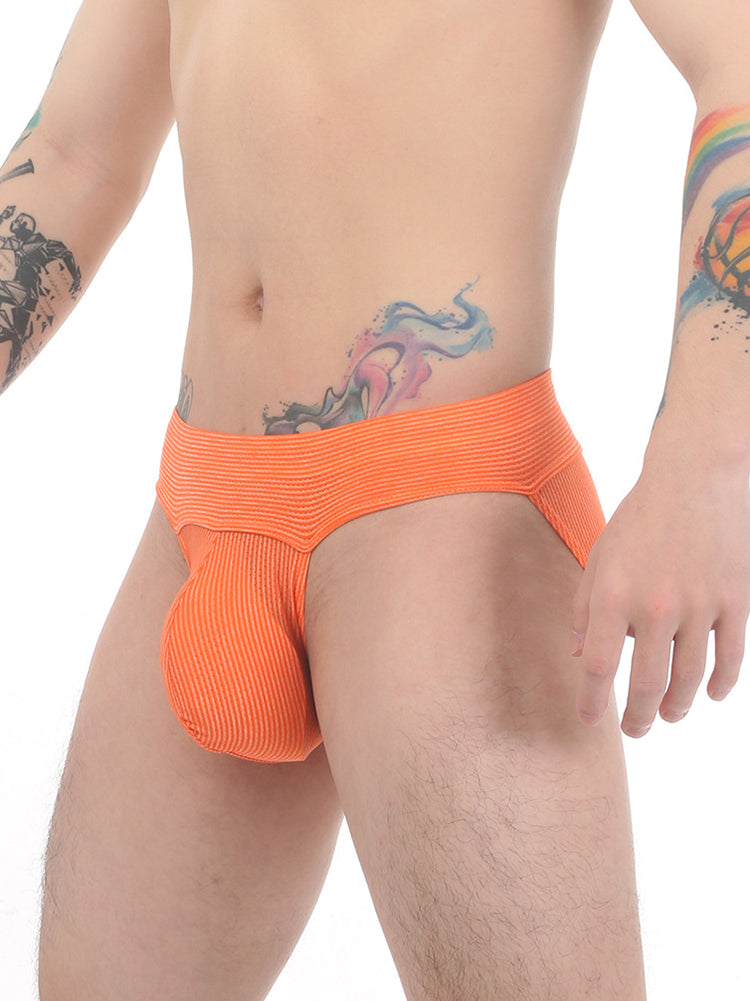 2 Pack Ball Support Pouch Ribbed Men's Bikini Underwear