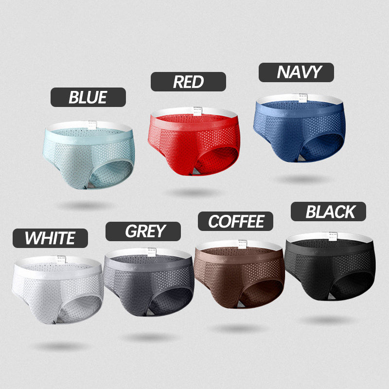 4 Pack Breathable Ice Silk Antibacterial Men's Briefs