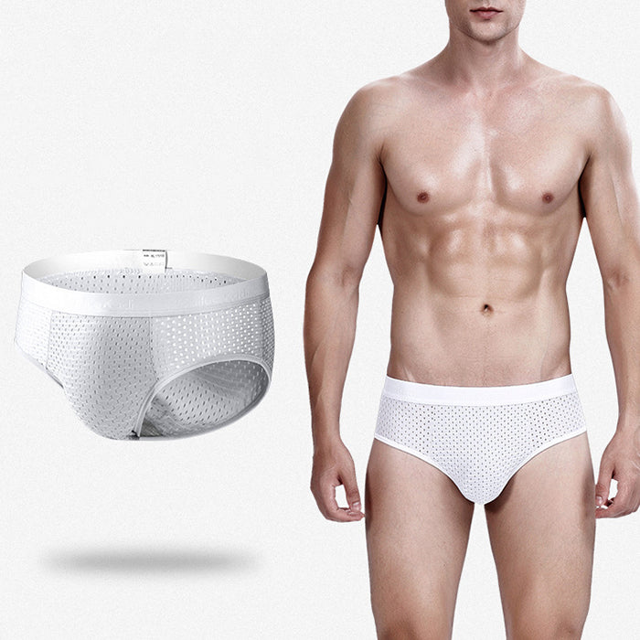 4 Pack Breathable Ice Silk Antibacterial Men's Briefs