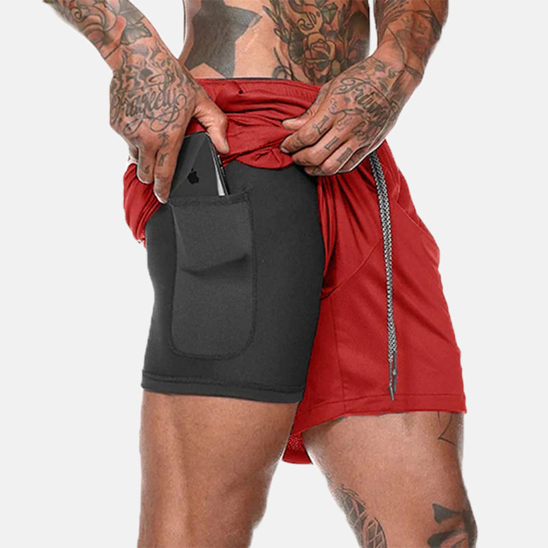 Mesh Quick-drying Sports Short With Phone Pocket