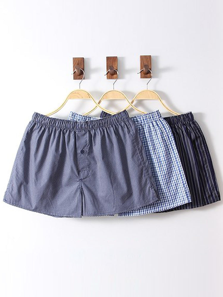 3 Pack Men's Cotton Loose Boxers
