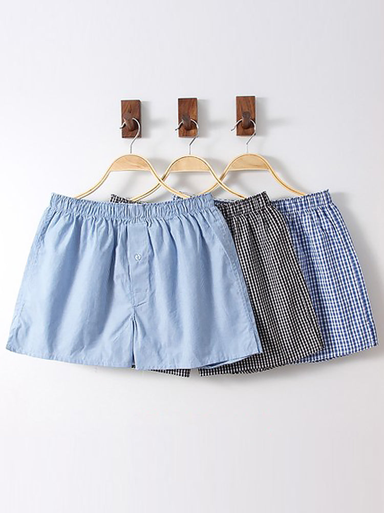 3 Pack Men's Cotton Loose Boxers