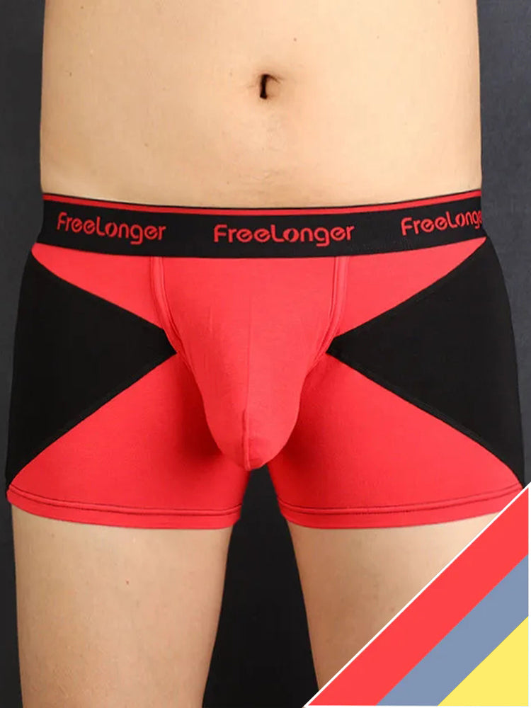 FreeLonger Men’s U convex Separate Support Pouch Trunks