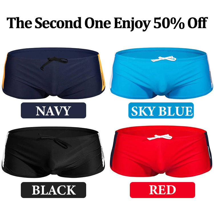 Men's Quick Dry Drawstring Breathable Swim Trunks