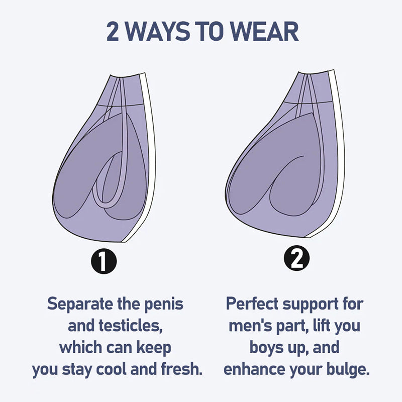 3 Pack Cooling Men's Brief With Separate Ball Pouch