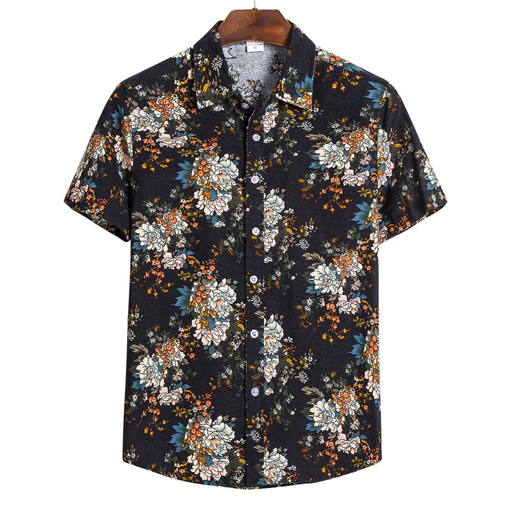 Mens Ethnic Style Ptinting Casual Shirts