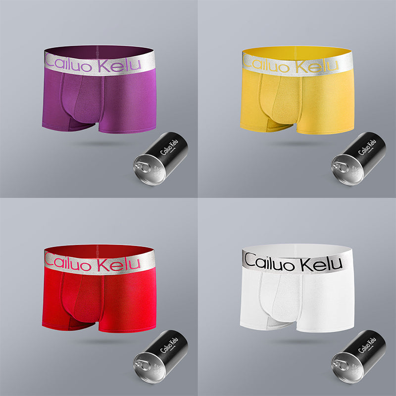 4 Pcs Men's Modal Individual package Boxer Briefs