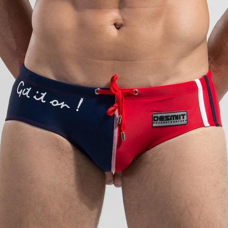 Men’s Spell Color Drawstring Swim Briefs