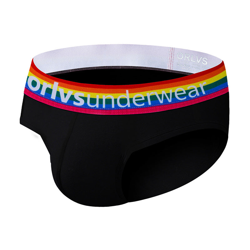 Mens Rainbow Belt Cotton Comfy Briefs