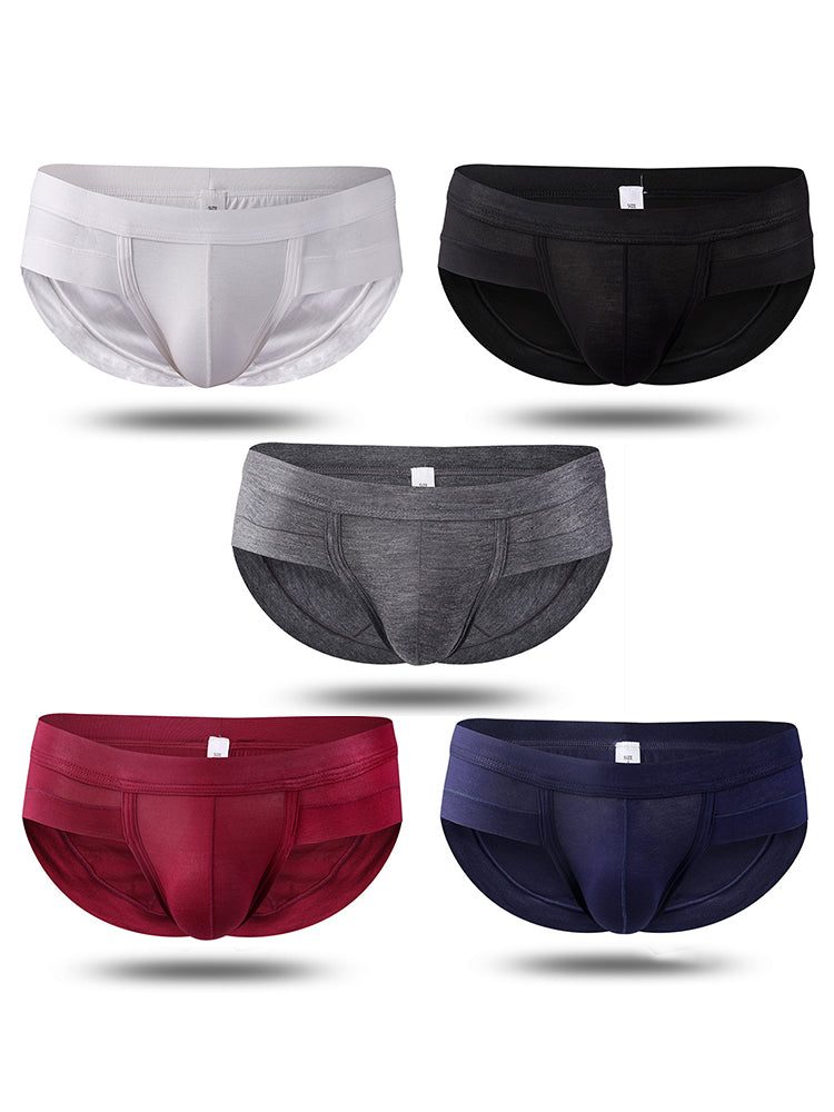 4 Pack Mens Support U Convex Pouch Briefs |Omffiby