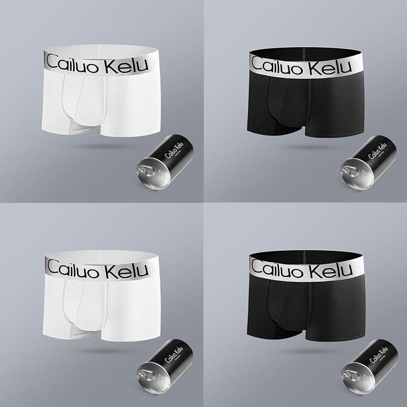 4 Pcs Men's Modal Individual package Boxer Briefs