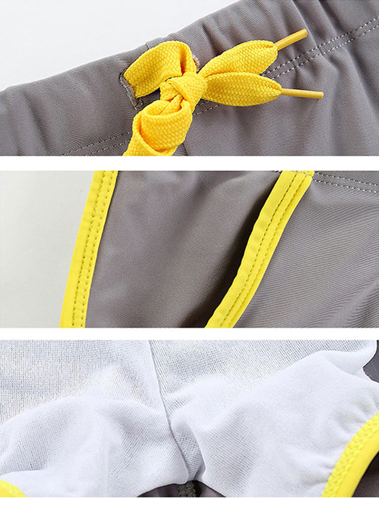 Men's Breathable Boxer Drawstring Swimming Trunks