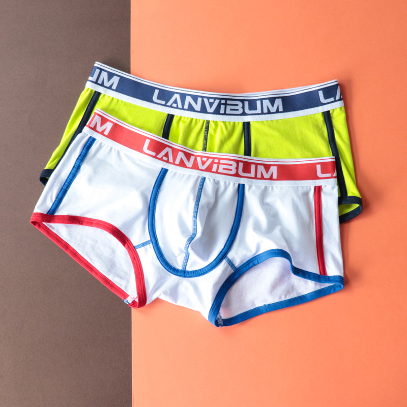 Mens Contrast Color Boxer Briefs