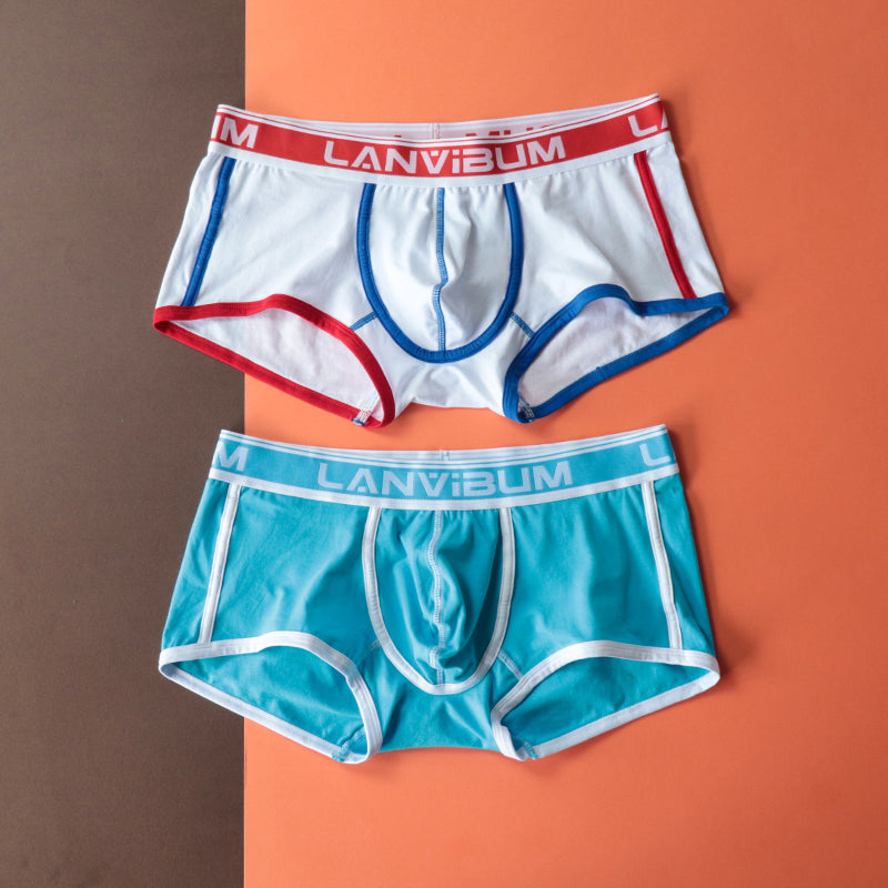 Mens Contrast Color Boxer Briefs