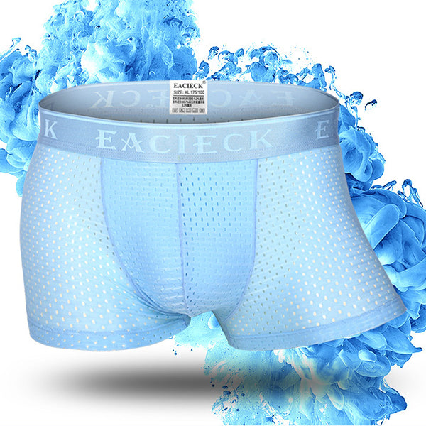 3Pcs Men's Mesh Thin Ice Silk Underwear