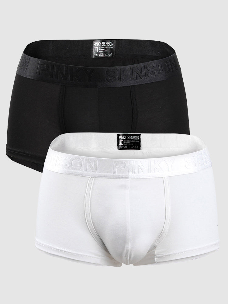 2 Pack Men's U Convex Modal Breathable Trunks