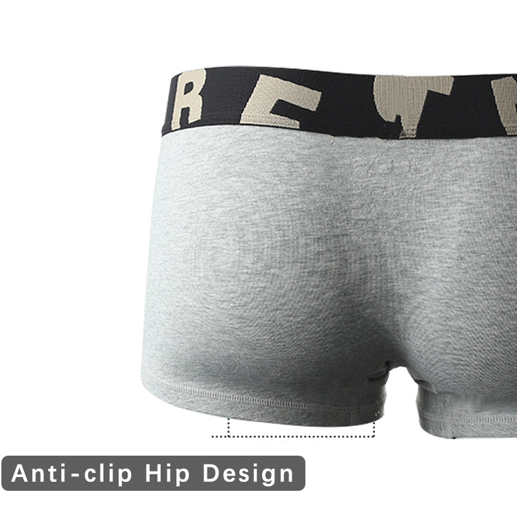 3 Pack Mens U Bulge Pouch Cotton Boxer Shorts