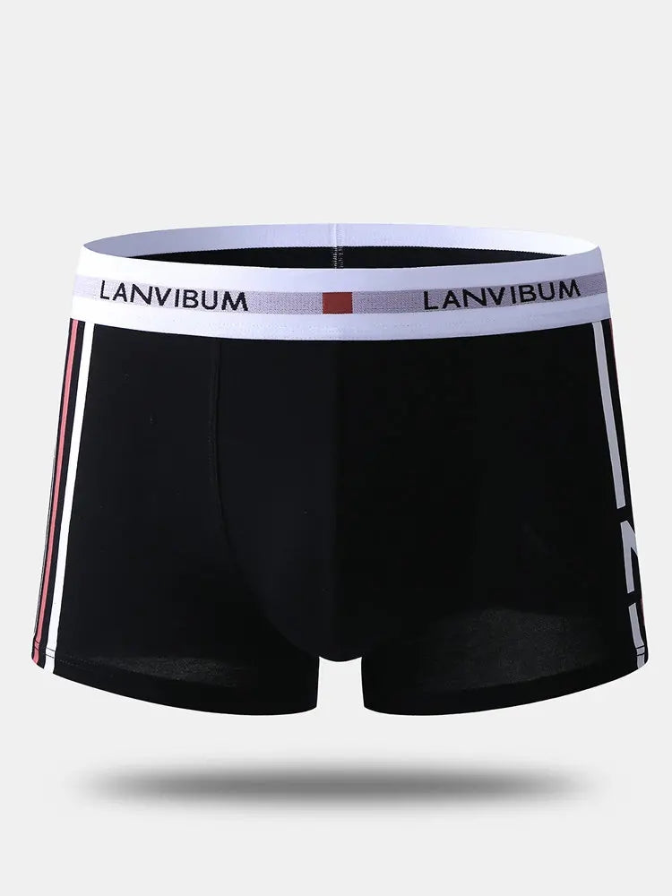 3 Pack Low Rise Printed Support Men's Boxer Briefs