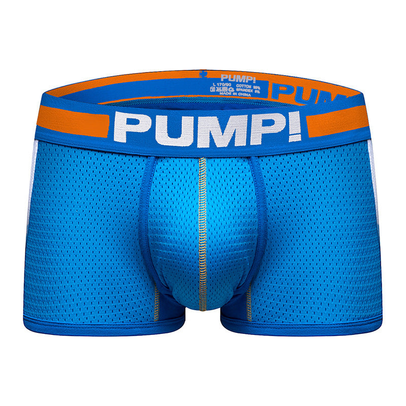 Cotton U Convex Pouch Mesh Men's Boxer Briefs