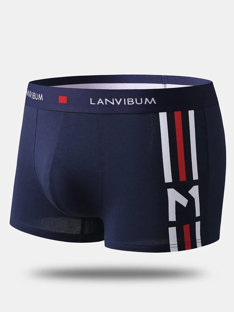 3 Pack Low Rise Printed Support Men's Boxer Briefs