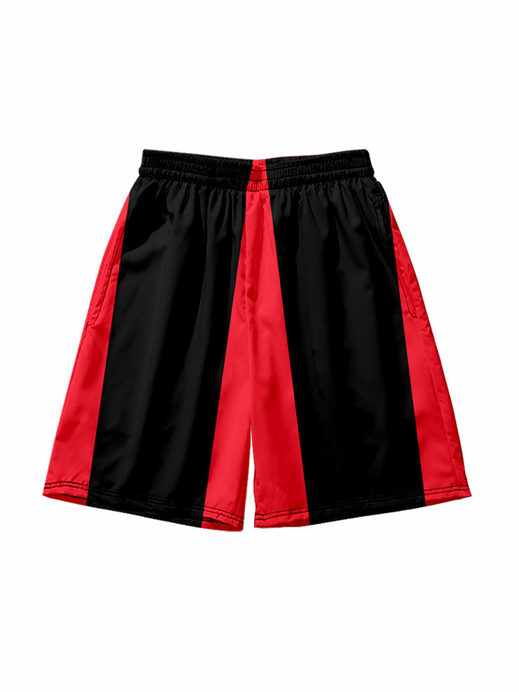 Mens Novelty & Basic Stripes Quick Dry Beach Shorts