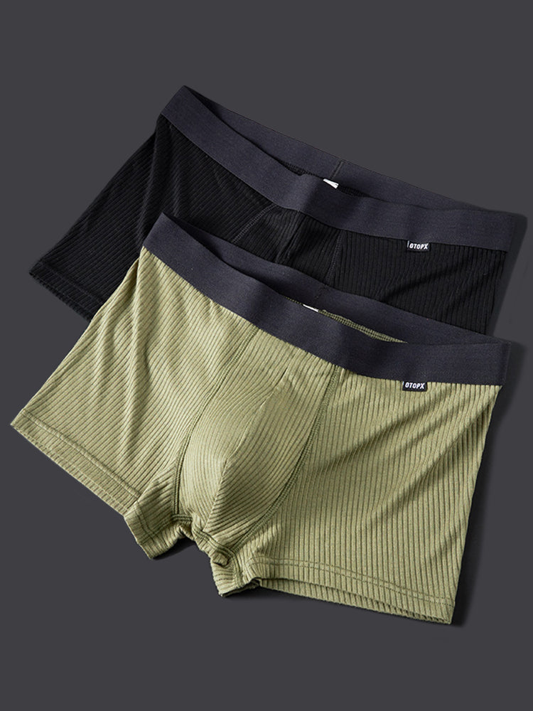 2 Pack Men's U Convex Breathable Soft Modal Trunks