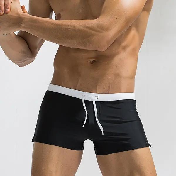 Men's Quick Drying Drawstring Swim Trunks