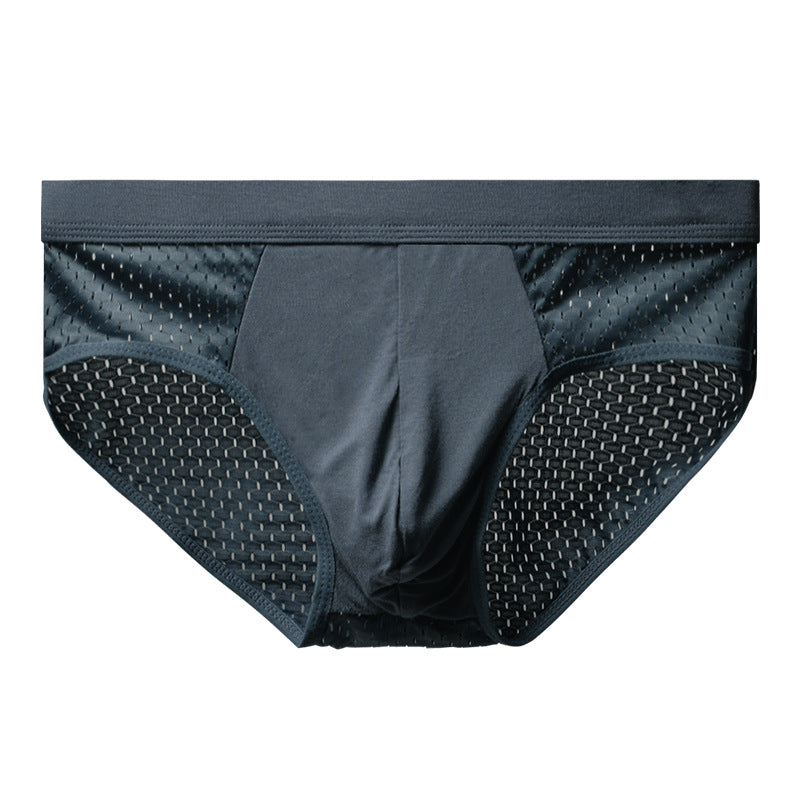 Men's Mesh Breathable Ice Silk Briefs