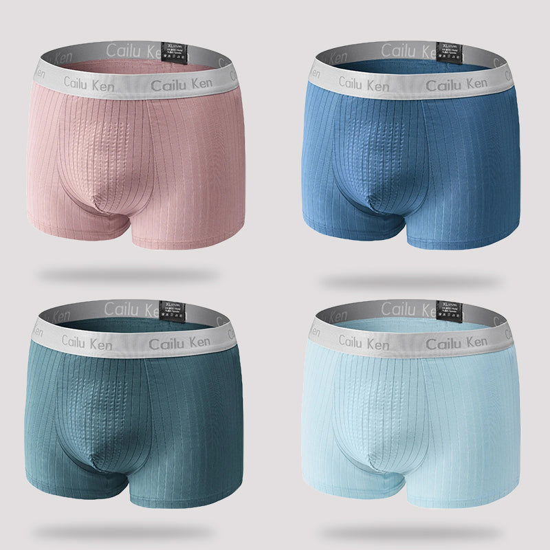 4 Pack Soft Massage Support Pouch Boxer Briefs