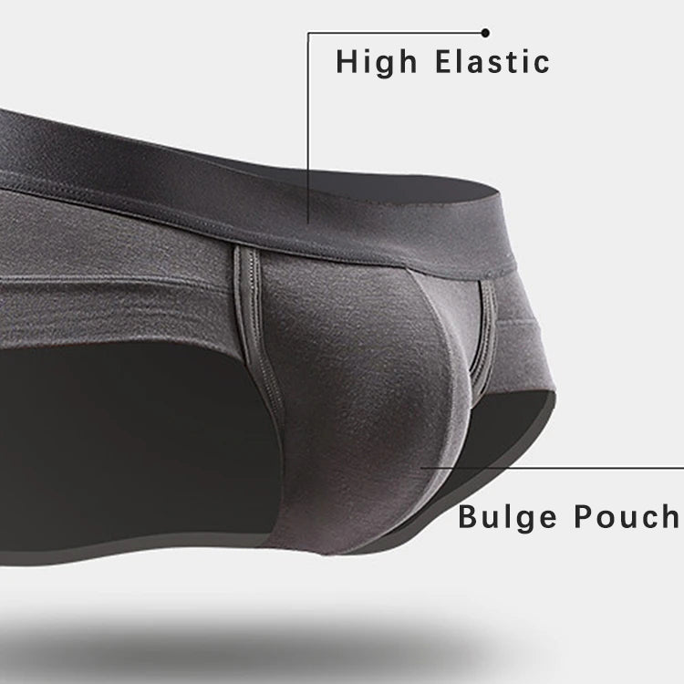 4 Pack Bulge Ball Support Pouch Modal Men's Briefs