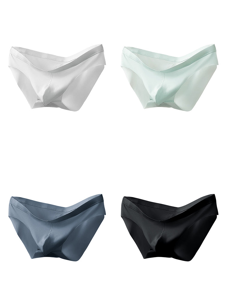 4 Pack Trackless Summer Thin Pouch Men's Briefs