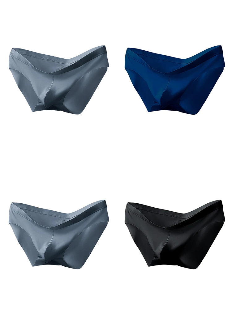 4 Pack Trackless Summer Thin Pouch Men's Briefs