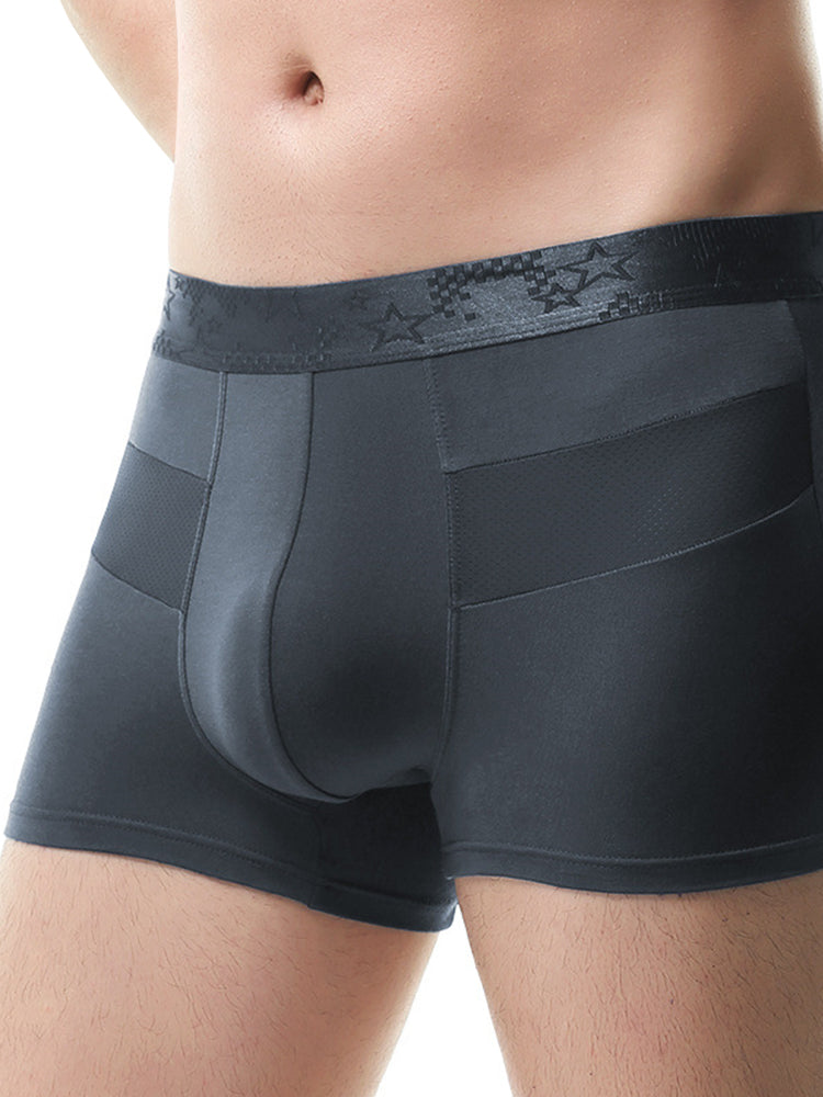 3 Pack Men’s Breathable Splicing Mesh Trunks